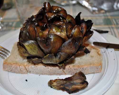 Roman artichokes, a typical roman food.