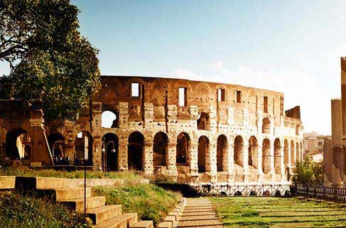A special view of Colosseum. Enjoy our special tours in Rome