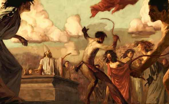 An image of Lupercalia, ritual celebrations of Faunus Lupercus