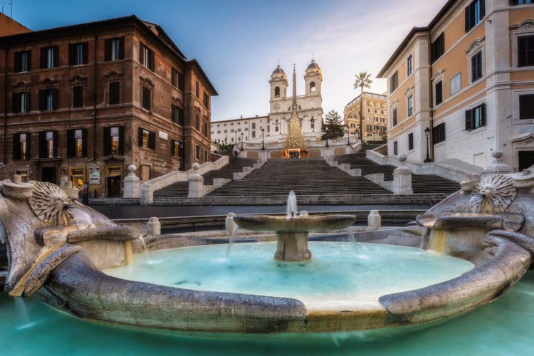 Spanish Steps during our Dusk Rome Tour