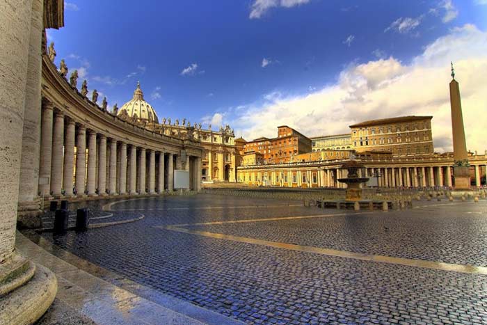 Saint Peter's square in the Vatican city